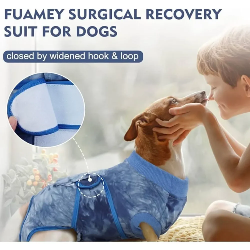 FUAMEY Recovery Suit for Dogs E-Collar & Cone Alternative size small